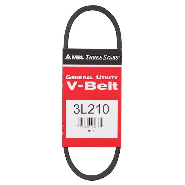 Mbl Mitsuboshi FHP General Utility V-Belt 0.38 in. W X 21 in. L For Fractional Horsepower Motors 3L210A - main